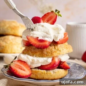 gluten free strawberry shortcake on a plate