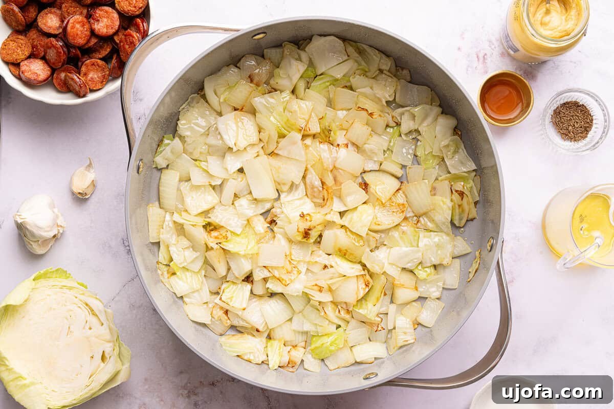 cabbage in a skillet 