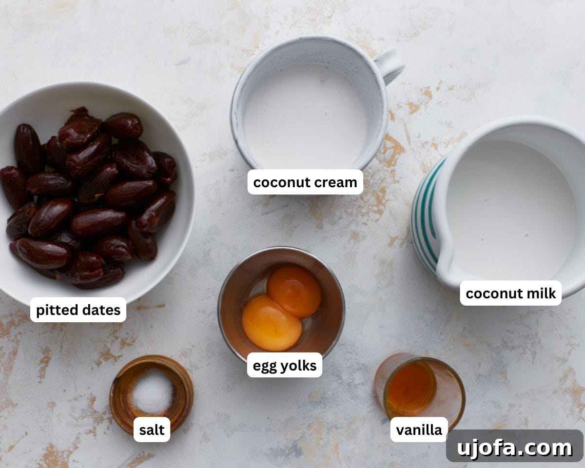 date ice cream ingredients