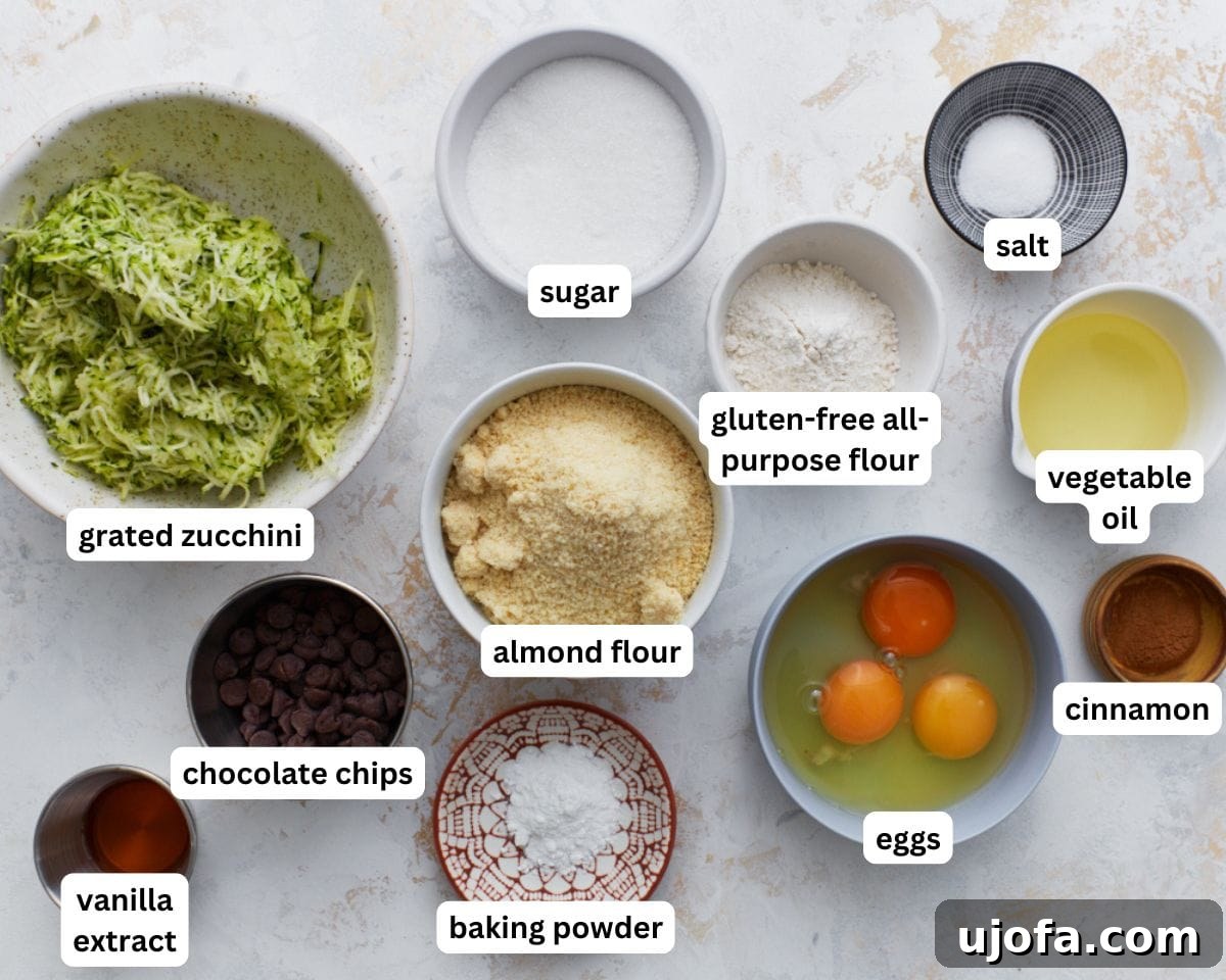 Almond flour zucchini bread ingredients