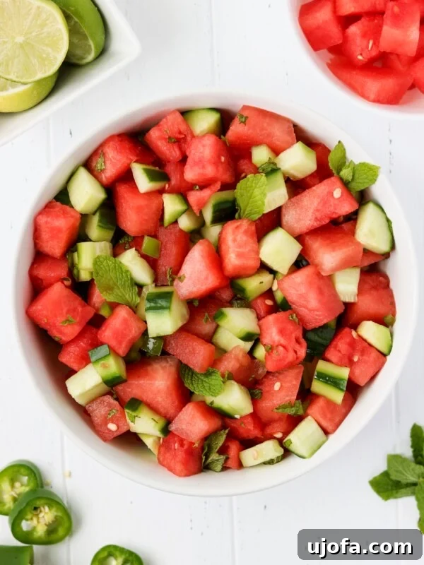 Burrata and Peach Salad with Spicy Honey Vinaigrette 8 Watermelon cucumber salad
