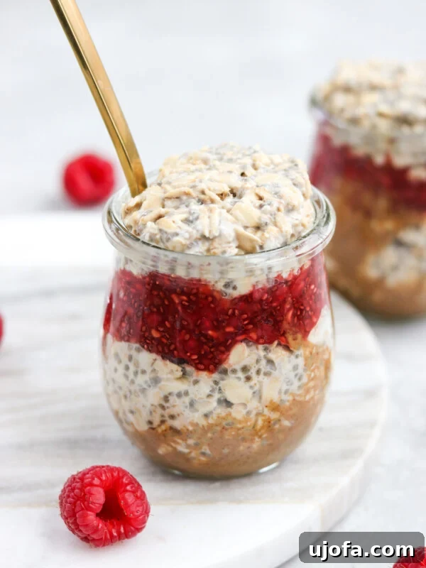 Protein-Packed Apple Pie Overnight Oats 10 PB&J Overnight Oats (gluten free, vegan)
