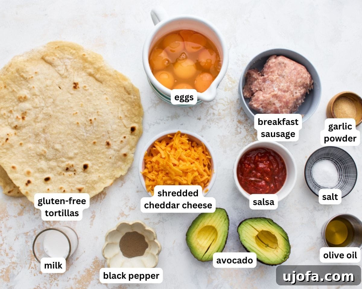 Make-Ahead Gluten-Free Breakfast Burritos 3 Gluten-free breakfast burritos