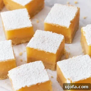 Delicious Gluten-Free and Dairy-Free Dessert Recipes 22 Close-up of gluten-free lemon bars dusted with powdered sugar
